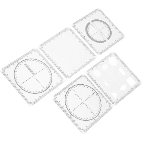 2Sets PVC Lineale Mit Mathematikfunktionen Für Design Und Schule 2