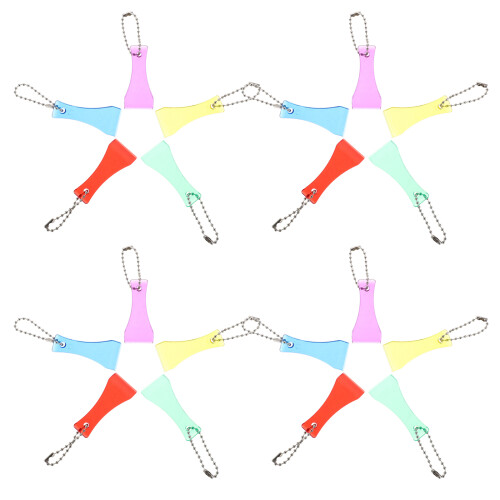 100Pcs Durable Plastic Lotto Ticket Keyring with Nonslip Grip 2