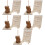 5Sets Heart-Shaped Wooden Wedding Guest Book Rustic Table Decor Beige 9