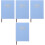 4Pcs Blue Portable Planner Organizer Notebook for Office and Home 4