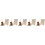 5Sets Heart-Shaped Wooden Wedding Guest Book Rustic Table Decor Beige 11