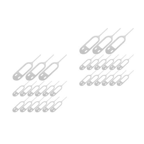 100Pcs Metal Sim Pin Ejector Tool Silver Long Needle Sim Card Removal 2