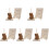 5Sets Heart-Shaped Wooden Wedding Guest Book Rustic Table Decor Beige 4