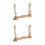 2Pcs Household Khaki Wood Stand Two-Tier Display Organizer Rack 8