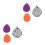 2Sets Stylish Silver Water Drop Pendant Essential Oil Diffuser Jewelry 4