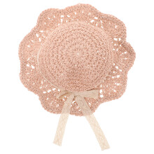 2Pcs Pink Toddler Straw Hat Breathable Sun Protection Kids Outdoor Hat