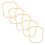 25Pcs ABS Fan Frameworks Light Yellow for DIY Hand Fans Wedding Crafts 1