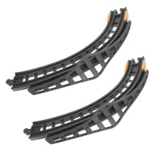 8Pcs Smooth Glide Grey Plastic Curved Track Connectors for Train Toys