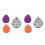 2Sets Stylish Silver Water Drop Pendant Essential Oil Diffuser Jewelry 6