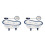 2Sets Portable Ceramic Food Tray Household Snack Container Multicolor 9