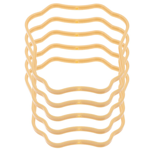 25Pcs ABS Fan Frameworks Light Yellow for DIY Hand Fans Wedding Crafts 2