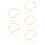 25Pcs ABS Fan Frameworks Light Yellow for DIY Hand Fans Wedding Crafts 5