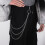 2Pcs Chain Three Layer Alloy Chain for Pants Fashion 3