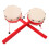 4Pièces Jouets Traditionnels Rouges Tambour À Bébé 1