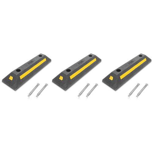 3Pcs Durable Rubber Parking Stopper for Driveway Garage Accessories 2