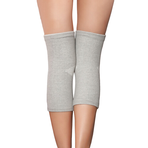 2Pcs Dark Grey Sports Knee Sleeves with Breathable Compression