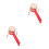 4Pièces Jouets Traditionnels Rouges Tambour À Bébé 7