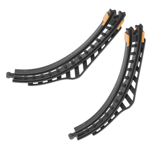 8Pcs Smooth Glide Grey Plastic Curved Track Connectors for Train Toys 2
