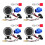 4Pcs Inline Automotive Water Temp Gauge with Voltage Display Black 7
