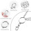 2Pcs Chain Three Layer Alloy Chain for Pants Fashion 7