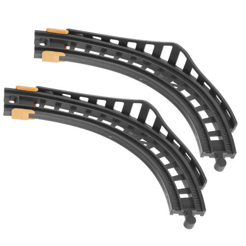 8Pcs Smooth Glide Grey Plastic Curved Track Connectors for Train Toys 1