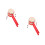 4Pièces Jouets Traditionnels Rouges Tambour À Bébé 5