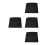 4Pcs Black Sponge Cushion Inserts Firm Support for Sagging Sofa Seats 4