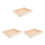 3Pcs Stackable Wooden Puzzle Sorting Trays with Smooth Finish Beige 4