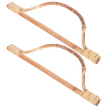 4St DIY Halfronde Tasgrepen Van Rattan, Gekleurd, Stevig En Stijlvol