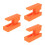 3Pcs Universal Plastic Fishing Rod Brackets Orange for Wall Storage 5