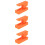 3Pcs Universal Plastic Fishing Rod Brackets Orange for Wall Storage 4