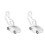 2Pièces -Câbles Aluminium Argent Pour Guidage Câble 4