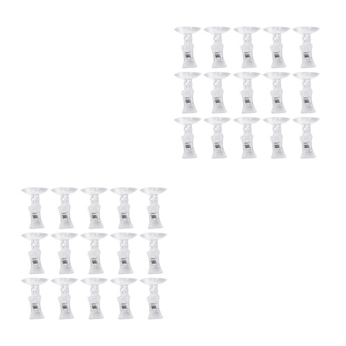 30Pièces Clip Ventouse Professionnel Transparent Pour 2