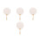 4Pièces Éventails Papier Blancs DIY Bois À Main Pour 7