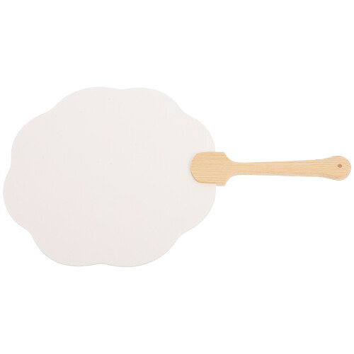 4Pièces Éventails Papier Blancs DIY Bois À Main Pour 2