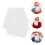 2Pièces Accessoire Barbe Polyester Pour Costume Père 10