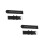 2Pièces Bracelet Montre Silicone Noir Durable Classique Pour 6