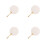 4Pièces Éventails Papier Blancs DIY Bois À Main Pour 4