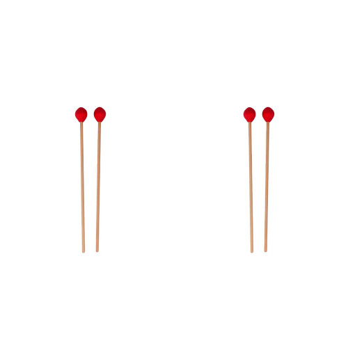 4Pièces Maillets Marimba Rouge Bois Mallets Nylon Instruments 2
