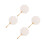 4Pièces Éventails Papier Blancs DIY Bois À Main Pour 8