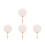 4Pièces Éventails Papier Blancs DIY Bois À Main Pour 5