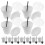 40Ensembles Petits Pots À Gâteau Couvercles Blancs 1
