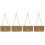 4Pièces Pochette Femme Beige Accessoire Mode Imitation 5