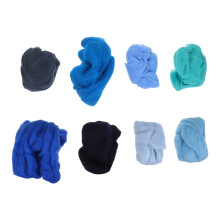8Pièces Laine Roving Colorée Assortie Pour Feutrage Artisans DIY