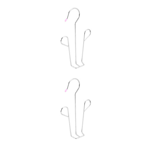 4Pièces Séchoir Chaussures Acier Inoxydable Argent Facile À Utiliser 1