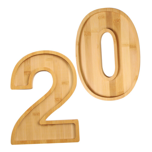 10Pièces Plateau Bois Charcuterie 20 Chiffres Remplissable