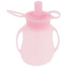 5Pièces Contenants Bébé En Silicone Rose, Réutilisables