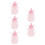 5Pièces Contenants Bébé En Silicone Rose, Réutilisables 10