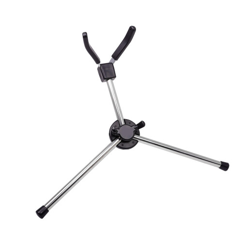 2Pièces Support Portable Saxophone Pliable Acier Noir Compact Stable