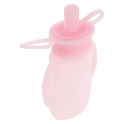 5Pièces Contenants Bébé En Silicone Rose, Réutilisables 2